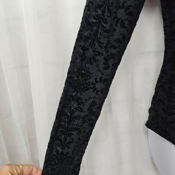 Xhiliration Bodysuit Black Lace Goth Witchy Whimsigoth Fairy Capsule Bodycon L - Picture 3 of 11